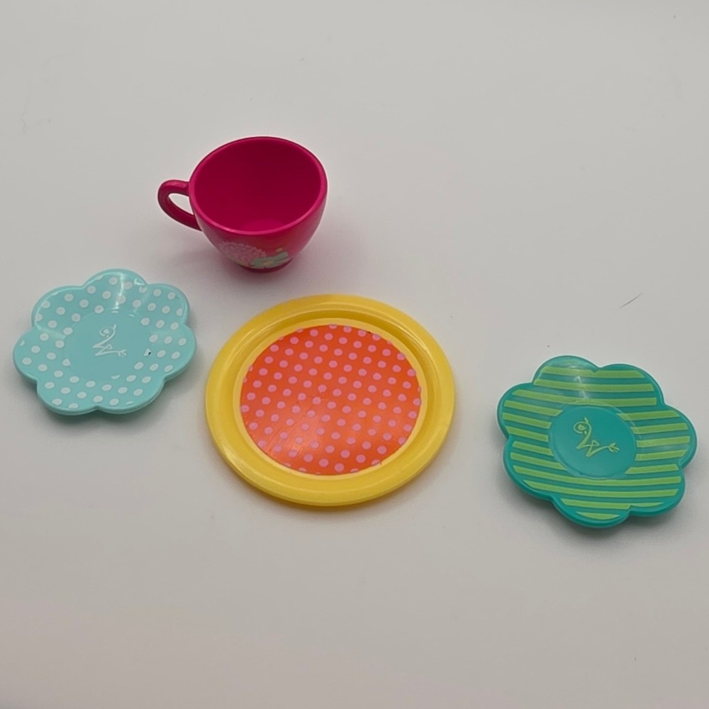 American Girl WellieWishers Tea Set Pieces OS Multicolor Good DNG46 Replacement